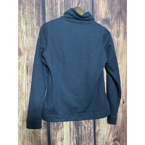Nike Dri Fit Sweatshirt Women Small Blue Turtle Neck Sweater Gym Top Navy - Picture 12 of 12